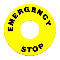 Пластина надписи Ø60 мм для аварийной кнопки, серия PBO, Plastim (PB-ES60)