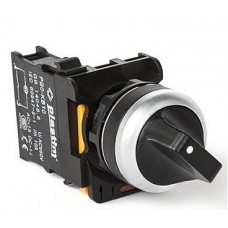 Переключатель 2 положения с фиксацией, 1NO, черный, серия PBO, Plastim (PB0-AD21)