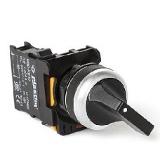 Переключатель 2 положения с фиксацией, удлинённая рукоятка, 1NO, черный, серия PBO, Plastim (PB0-AJ21)