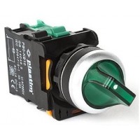 Переключатель 2 положения с фиксацией, 1NO, 24 В AC/DC AC/DC, зеленый, серия PBO, Plastim (PB0-AK123B5)