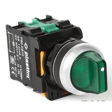 Переключатель 3 положения с фиксацией, 2NO, 24 В AC/DC AC/DC, зеленый, серия PBO, Plastim (PB0-AK133B5)