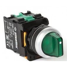Переключатель 3 положения с фиксацией, 2NO, 220 В AC/DC AC, зеленый, серия PBO, Plastim (PB0-AK133M5)