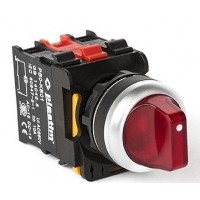 Переключатель 3 положения с фиксацией, 2NC, 220 В AC/DC AC, красный, серия PBO, Plastim (PB0-AK134M5)