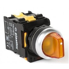Переключатель 3 положения с фиксацией, 2NO, 24 В AC/DC AC/DC, желтый, серия PBO, Plastim (PB0-AK135B5)