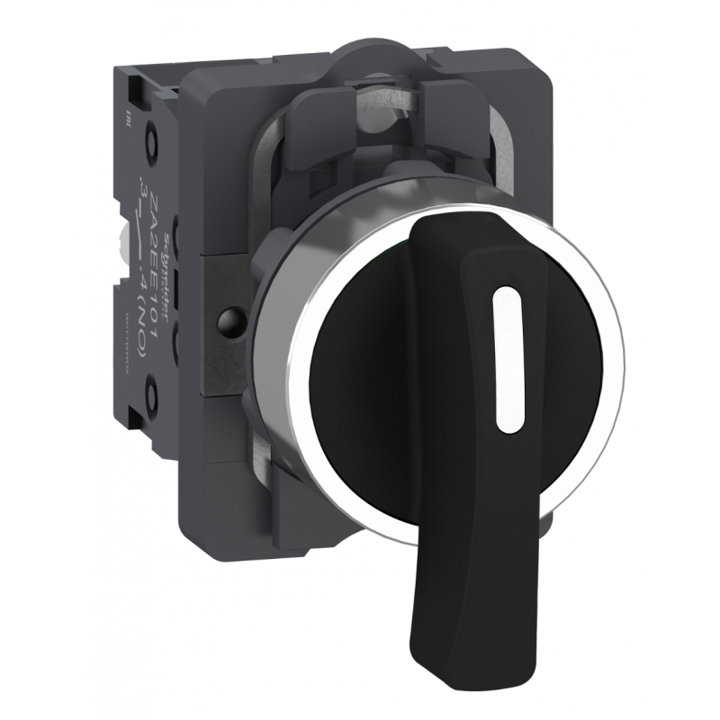 Переключатель с длинной ручкой, 3 положения, с фиксацией, 2NO, серия XA2, Schneider Electric (XA2EJ33)