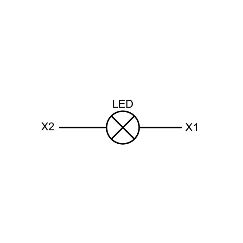 Светодиодный индикатор Ø22 мм, 24В AC/DC, белый, серия XA2, Schneider Electric (XA2EVB1LC)