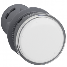 Светодиодный индикатор Ø22 мм, 220В AC, белый, серия XA2, Schneider Electric (XA2EVM1LC)