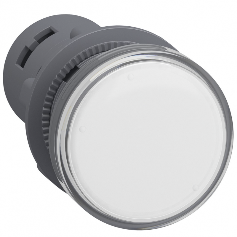 Светодиодный индикатор Ø22 мм, 24В AC/DC, белый, серия XA2, Schneider Electric (XA2EVB1LC)