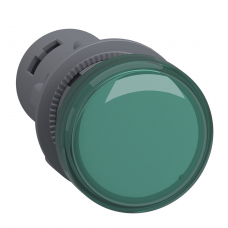 Светодиодный индикатор Ø22 мм, 24В AC/DC, зеленый, серия XA2, Schneider Electric (XA2EVB3LC)