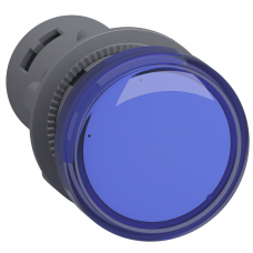 Светодиодный индикатор Ø22 мм, 24В AC/DC, синий, серия XA2, Schneider Electric (XA2EVB6LC)