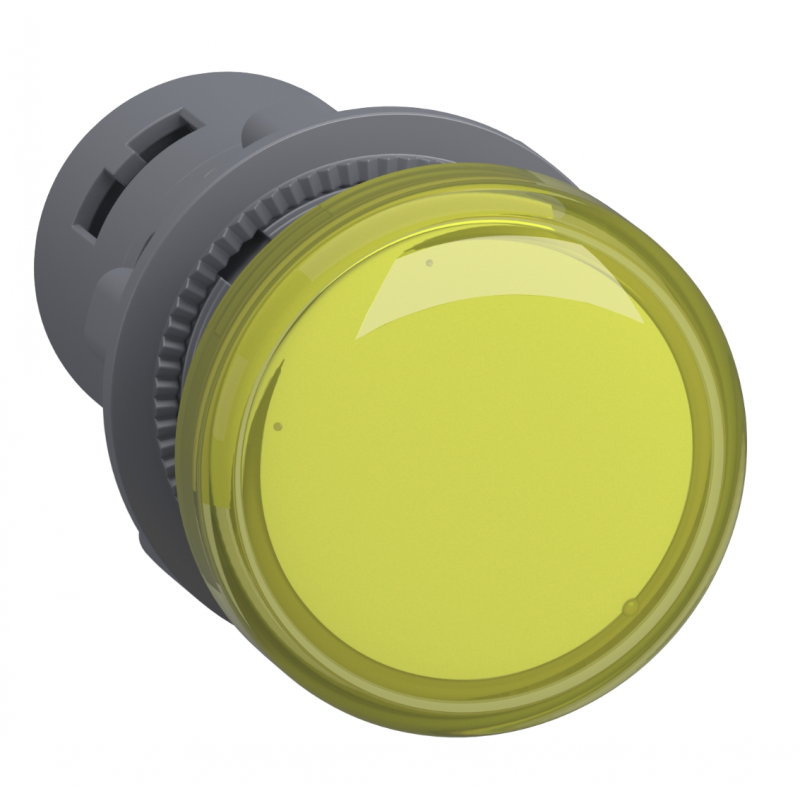 Светодиодный индикатор Ø22 мм, 24В AC/DC, желтый, серия XA2, Schneider Electric (XA2EVB8LC)