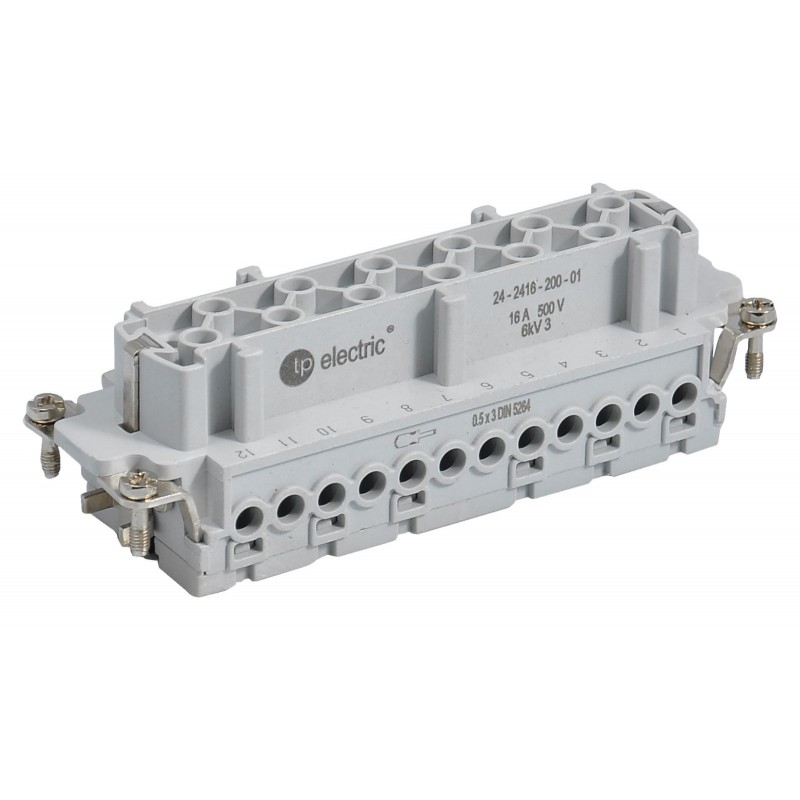 Контактная группа HDC 24P+E, 16А, 500В, винтовые зажимы, гнездо, TP Electric (24-2416-200-01)