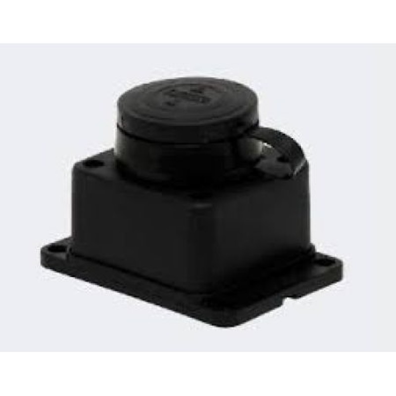 Накладная розетка SCHUKO 2P+E, 250В AC, 16А, IP44, черный, TP Electric (3101-306-0300)