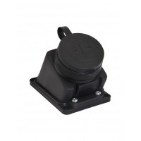 Накладная розетка с наклоном SCHUKO 2P+E, 250В AC, 16А, IP44, черный, TP Electric (3101-307-0300)