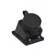 Накладная розетка с наклоном SCHUKO 2P+E, 250В AC, 16А, IP44, черный, TP Electric (3101-307-0300)