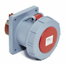 Силовая розетка фланцевая, 63А, 3P+N+E, 380–415В AC, IP67, TP Electric (3134-322-1600)