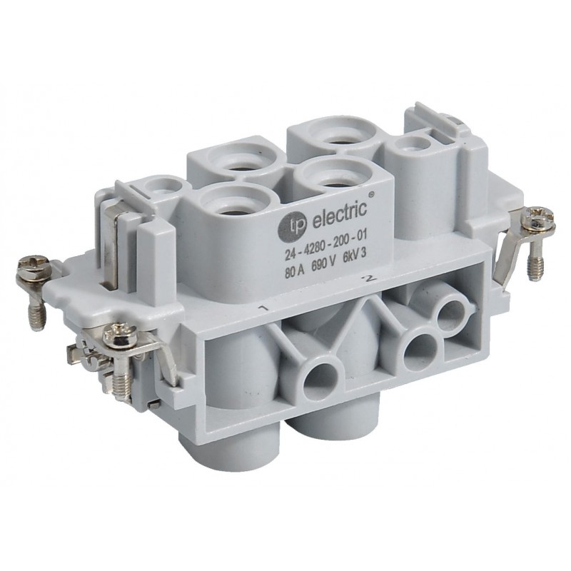 Контактная группа HDC 4/2+E, 80А/16А, 830-400В, винтовые зажимы, гнездо, TP Electric (24-4280-200-01)
