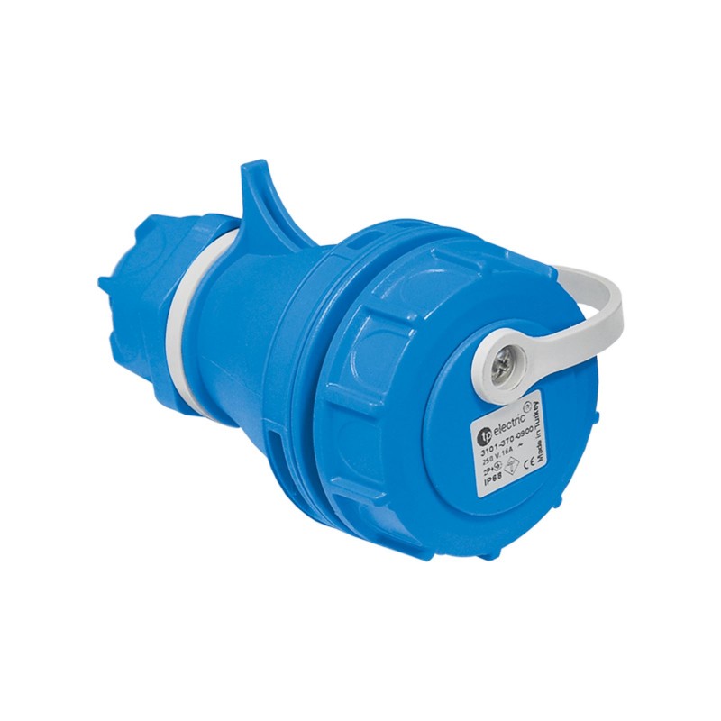 Кабельная розетка SCHUKO 2P+E, 16А, 200-250В AC, IP68, TP Electric (3101-370-0900)