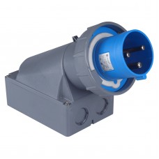 Силовая вилка накладная, 63А, 2P+E, 200–250В AC, IP67, TP Electric (3129-312-0900)