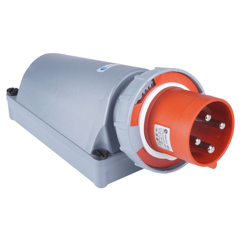 Силовая вилка накладная, 125А, 3P+E, 380–415В AC, IP67, TP Electric (3137-312-1600)