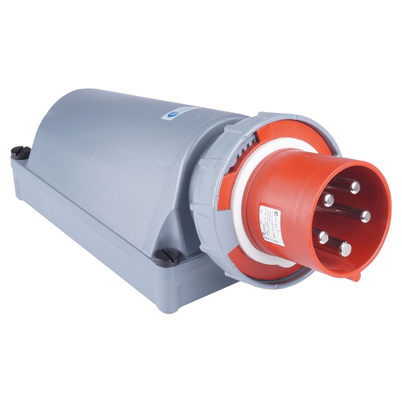 Силовая вилка накладная, 125А, 3P+N+E, 380–415В AC, IP67, TP Electric (3138-312-1600)