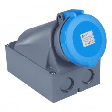 Силовая розетка накладная, 63А, 2P+E, 200–250В AC, IP44, TP Electric (3128-307-0900)