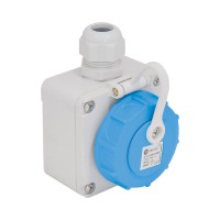 Розетка накладная SCHUKO 2P+E, 16А, 200-250В AC, IP68, TP Electric (3101-380-0900)