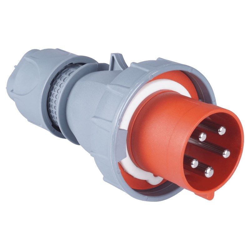 Силовая вилка кабельная, 63А, 3P+N+E, 380–415В AC, IP67, TP Electric (3134-301-1600)