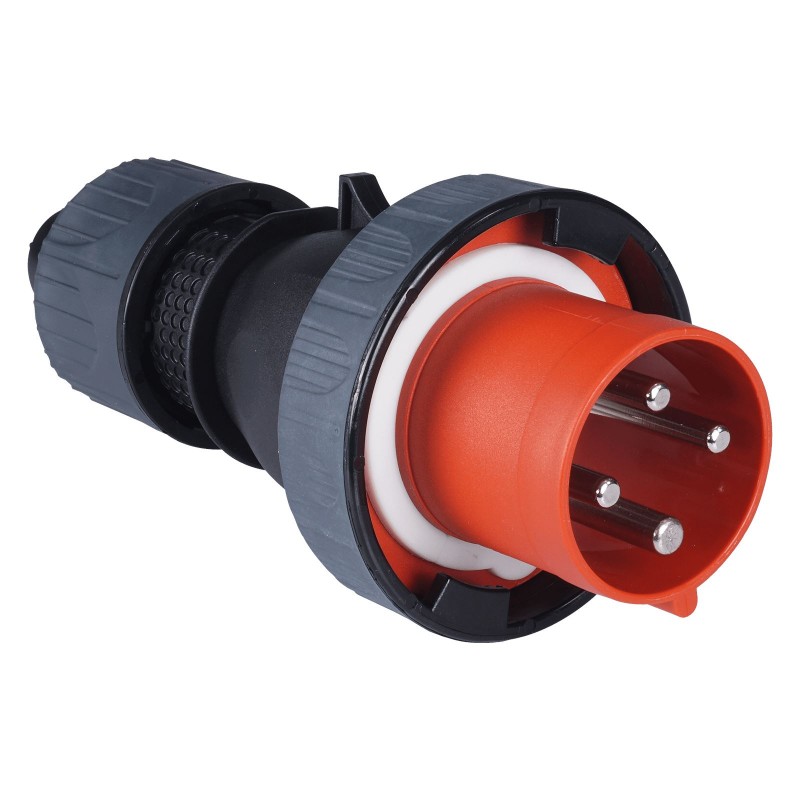 Силовая вилка кабельная GT, 63А, 3P+E, 380–415В AC, IP67, TP Electric (3132-301-1699)