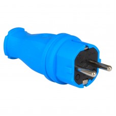 Кабельная вилка SCHUKO 2P+E, 16А, 250В AC, IP54, синий, TP Electric (3101-301-0900)