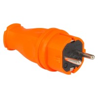 Кабельная вилка SCHUKO 2P+E, 16А, 250В AC, IP54, оранжевый, TP Electric (3101-301-2300)