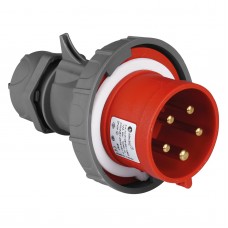 Силовая вилка кабельная с инвертором фаз, 16А, 3P+N+E, 380–415В AC, IP67, TP Electric (3106-350-1600)