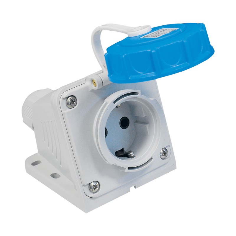 Розетка настенная SCHUKO 2P+E, 16А, 200-250В AC, IP68, TP Electric (3101-385-0900)