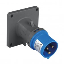 Силовая вилка фланцевая с наклоном, 32А, 2P+E, 200–250В AC, IP44, TP Electric (3124-318-0900)