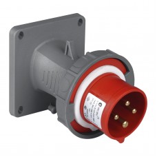 Силовая вилка фланцевая с наклоном, 16А, 3P+E, 380–415В AC, IP67, TP Electric (3123-318-1600)