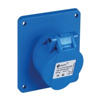 Силовая розетка фланцевая с наклоном, 16А, 2P+E, 200–250В AC, IP44, TP Electric (3120-309-0900)
