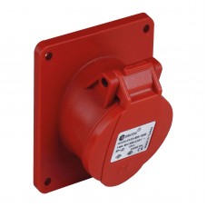 Силовая розетка фланцевая с наклоном, 32А, 3P+N+E, 380–415В AC, IP44, TP Electric (3107-309-1600)