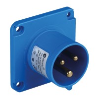 Силовая вилка фланцевая 70х70, 16А, 2P+E, 200–250В AC, IP44, TP Electric (3120-319-0970)