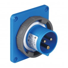 Силовая вилка фланцевая, 16А, 2P+E, 200–250В AC, IP67, TP Electric (3121-320-0900)