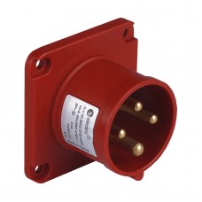 Силовая вилка фланцевая 70х70, 16А, 3P+E, 380–415В AC, IP44, TP Electric (3122-319-1670)