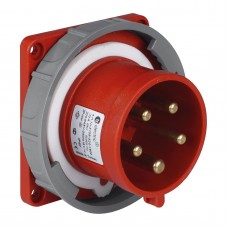 Силовая вилка фланцевая, 32А, 3P+N+E, 380–415В AC, IP67, TP Electric (3108-320-1600)