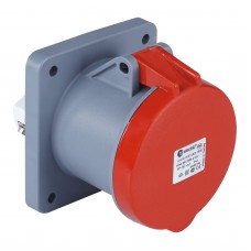 Силовая розетка фланцевая, 63А, 3P+E, 380–415В AC, IP44, TP Electric (3131-322-1600)