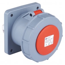 Силовая розетка фланцевая, 63А, 3P+E, 380–415В AC, IP67, TP Electric (3132-322-1600)