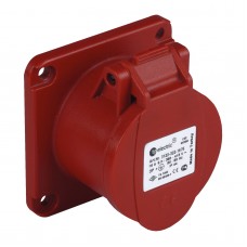 Силовая розетка фланцевая 75х75, 32А, 3P+E, 380–415В AC, IP44, TP Electric (3126-322-1675)