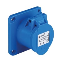 Силовая розетка фланцевая 75х75, 32А, 2P+E, 200–250В AC, IP44, TP Electric (3124-322-0975)
