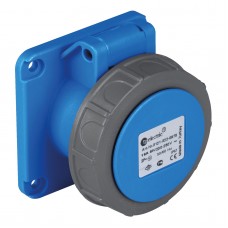 Силовая розетка фланцевая 75х75, 16А, 2P+E, 200–250В AC, IP67, TP Electric (3121-322-0975)