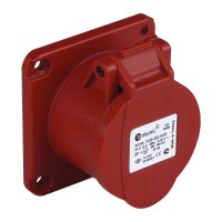 Силовая розетка фланцевая 75х75, 32А, 3P+N+E, 380–415В AC, IP44, TP Electric (3107-322-1675)