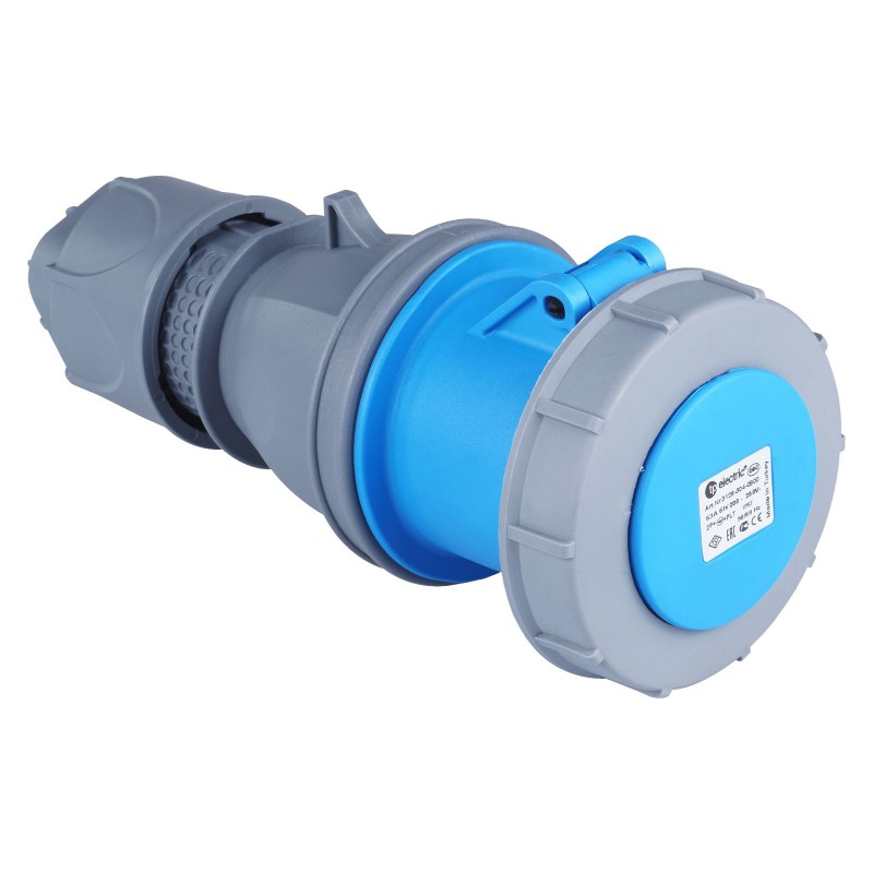 Силовая розетка кабельная, 63А, 2P+E, 200–250В AC, IP67, TP Electric (3129-304-0900)