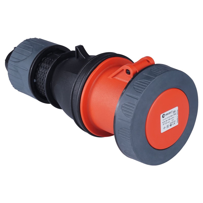 Силовая розетка кабельная GT, 63А, 3P+E, 380–415В AC, IP67, TP Electric (3132-304-1699)