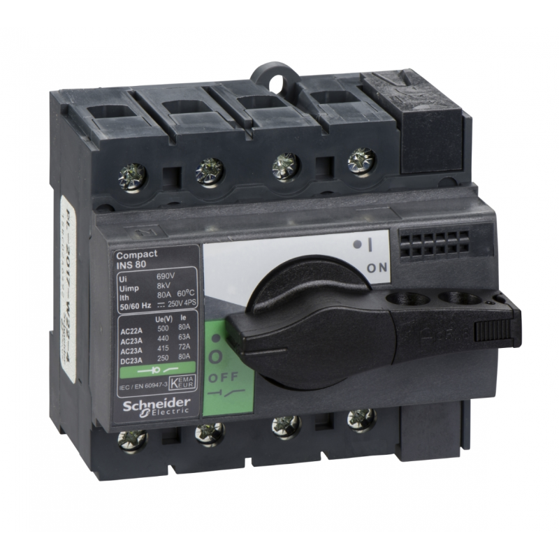 28905 - Выключатель нагрузки INS80, 4P Ith-80 A, Schneider Electric